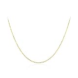 14K Yellow Gold Diamond-Cut Bead Chain (0.8 mm) - 18