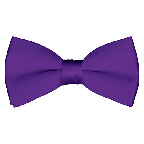 Adult & Boys' Deluxe Satin Adjustable Bow Tie By Tuxgear (Mens, Plum)