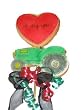 Tractor Heart Cookie Kabob