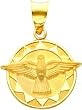 14K Gold Holy Spirit Medal Charm
