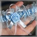 Strumpfband Blau aus Organza