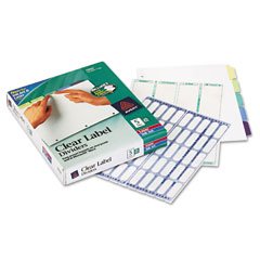 Index Maker Clear Label Contemporary Color Dividers, Five-Tab, 25 Sets per Box