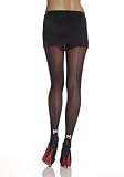 Micro Fine Fishnet Pantyhose with Silver Lurex Back Seam and Bow