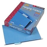 Smead Hanging Folder, Letter, 1/5 Cut Tab, Blue, 25 per Box (64060)