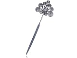 Antique Inspired Beautiful Abstract Silver Tone Female Peacock Bird Hair Pin