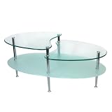 Mariner Dual Oval Coffee Table - Clear Glass/ Chrome (38)