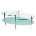 Mariner Dual Oval Coffee Table - Clear Glass/ Chrome (38