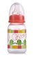 Nuby Clear Printed Bottle with Silicone Nipple, 4 Ounce, Colors May Vary