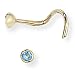 9ct Blue Topaz Nose Stud