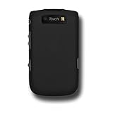 Amzer Rubberized Snap On Crystal Hard Case for BlackBerry Torch 9800 - Blac ....