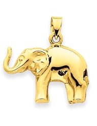 14k Gold Elephant Pendant