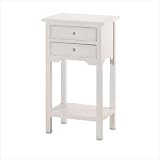 2-Drawer Style 36644 Side Table, White