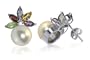 9mm Fresh Water Pearl Multicolor Sterling Silver Stud Post Earrings