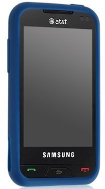 Dark Blue Silicone Skin Cover Case Cell Phone Protector for Samsung Eternity A867