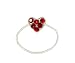 Toe Ring - T35 - Crystal Illusion - Small Heart ~ Light Siam Red