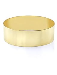 14K Gold Flat Bangle Bracelet, 22mm (7/8") [Jewelry]
