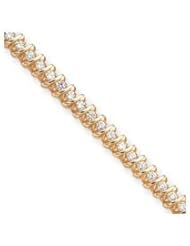14k A Diamond tennis bracelet Diamond quality A (I2 clarity, I-J color)