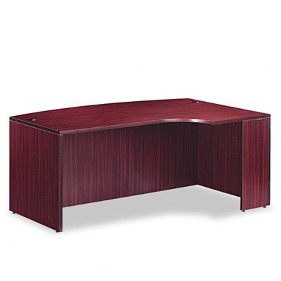 ALERA Valencia Series Righthand Porkchop Desk Shell, 72w x 48d x 29-1/2h, Mahogany