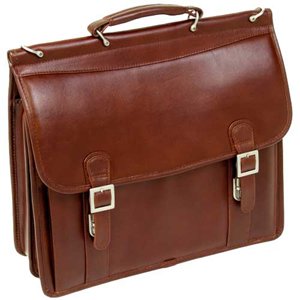 McKleinUSA Halsted 80334 V Series Full Grain Oil Tanned Leather Double Compartment Laptop Case...