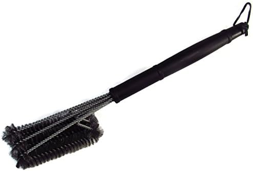 Greentisory BBQ Grill Brush Triple Head Stainless Steel Grill Scrapers-Comes With Handy Carry Bag