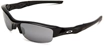 Hot Sale Oakley Men's Flak Jacket Iridium Sunglasses,Jet Black Frame/Black Lens,One Size