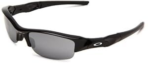 Oakley Men's Flak Jacket Iridium Sunglasses,Jet Black Frame/Black Lens,One Size