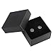 Beautiful Mens Star Stud Stainless Steel Earrings Silver & Black