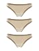 Liqqy Women's 3 Pack No-show Lingerie Thong Panties