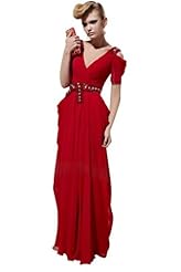 Cap Sleeves Chiffon/Taffeta/Tulle Crystal Lace Crystals Applique Beaded Mother-of-the-Bride Dress 