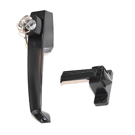 Black Key Locking Storm & Screen Door Latch Set&nbsp;Newest Version