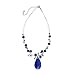 Jewelry : Glass Beads and Wire Dark Blue Pendant "Fairly Fancy Pendant [Dark Blue]" -Fair Trade Gifts