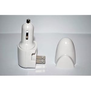Car Charger and USB Charging Cables for Ipod Ipad Iphone Nokia Motorola Samsung Palm Blackberry HTC Bluetooth GPS Mp3 Mp4 ETC and Micro Mini 5-pin Gadgets (White)