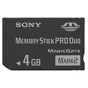 Sony 4 GB Memory Stick PRO Duo Flash Memory Card MSMT4G