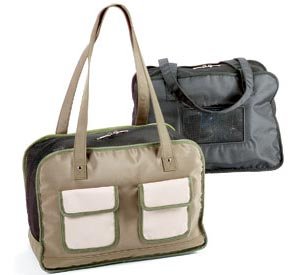 Double Pocket Nylon Carrier Black