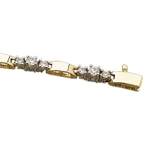 Two Tone Fashionable Diamond Bracelet