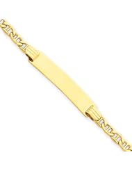 14 Karat Yellow Gold ID Bracelet With Lobster Clasp - 7 Inch