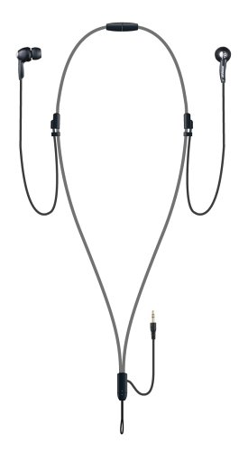 ｜Victor ネックストラップ・密閉型インナーイヤーヘッドホン [HP-NX55-B] (オニキスブラック)