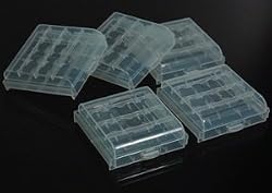 Bluecell 5 Pack AA / AAA Battery Storage Hard Case Box + Bluecell Cable Tie