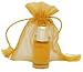 Sheer Gold! Sparkling, Fancy, Beautiful! Our sheer shimmering gold organza cloth drawstring pouch will turn any bottle of Attar Bazaar perfume oil into a treasured gift! A generous one-third ounce bottle in this beautiful bag is sure to delight! Get this large bottle at the very low price of $14.95. Attar Bazaar Brings You The Most Precious and Fragrant Attars From Tunis, Lahore, Delhi, Egypt, Africa, Arabia, Sudan -- and Other Scent Capitols Of The World. Elegant and exceedingly rich scents, not simply random mixtures of "essential oils," Attars are a specific type of natural, 100% alcohol-free perfume oils. Attars have been famous in the Middle East, Persia and India for almost 2,000 years, but generally unavailable in the West until now. More than 2 million satisfied customers have used Attar Bazaar fragrances over the past 25 years! 100% Satisfaction Guarantee!