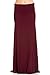 Frumos Womens Solid Flared Modal Maxi Skirts