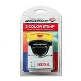 Pre-Inked Stamp, Original, 1/2x1-5/8, Blue/Red COS032949