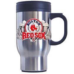 Boston Red Sox Stainless Steel 18 oz Travel Beverage Mug - MLB Baseball Fan Shop Sports Team Merchandise