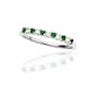 10k White Gold Emerald and Diamond Ring, Size 5