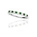 10k White Gold Emerald and Diamond Ring, Size 5