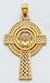 14kt Yellow Gold Claddagh Cross - C2703