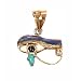 18K Egyptian Jewelry Pendants - Eye of Horus with Lapis, Turquaise and Mother of Pearl