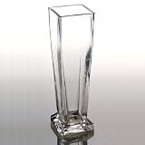 CASE OF 12 Tall Square Taper Vases
