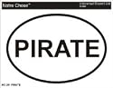 PIRATE Oval Bumper Sticker