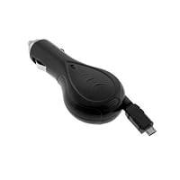 Fosmon Micro USB Rapid Retractable Car Auto Charger for Samsung Galaxy S2 Skyrocket