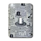 Florene Vintage - Antique Mens Hats - Light Switch Covers - single toggle switch